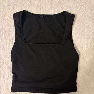 SHEIN Black Sleeveless Crop Top
